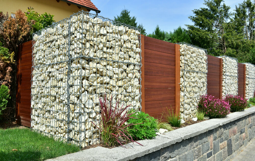 pose de clôture de jardin moderne