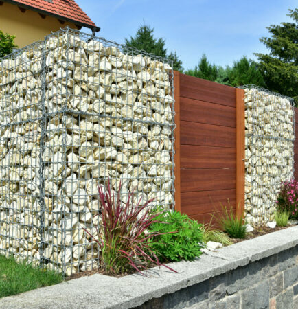 pose de clôture de jardin moderne