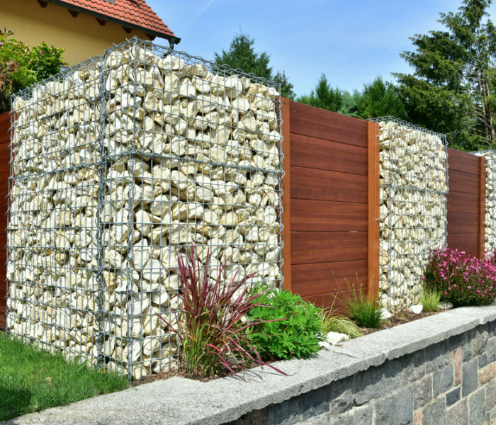 pose de clôture de jardin moderne